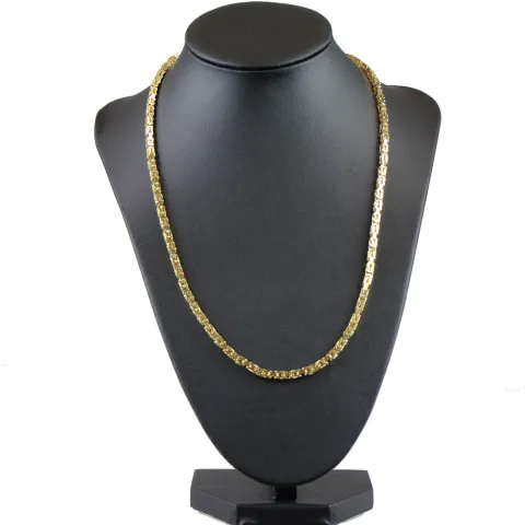 50cm lange Königskette aus voll massivem 585 Gold (14 Karat); ca. 3,2 mm breit (ca. 37,6g) - Made in Germany mit FBM Stempel