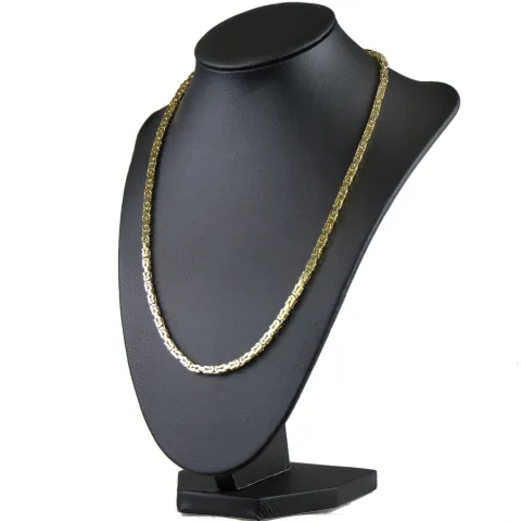 50cm lange Königskette aus voll massivem 585 Gold (14 Karat); ca. 3,2 mm breit (ca. 37,6g) - Made in Germany mit FBM Stempel