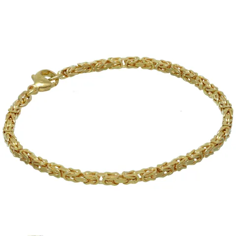 Massives Königsarmband aus Gold (585er 14k Gold), ca. 3mm Breite, ca. 21cm lang, ca. 11,8 g - Made in Germany !