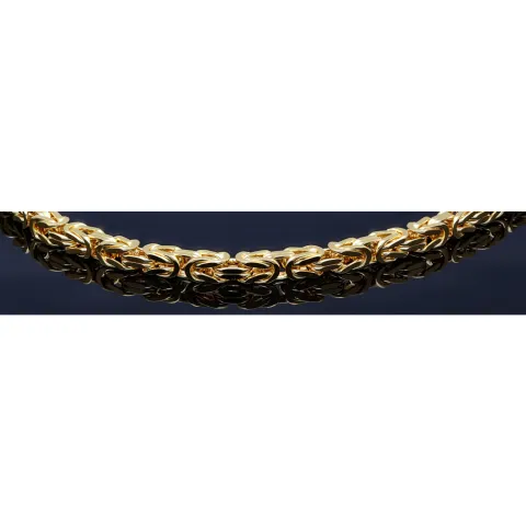 Massives Königsarmband aus Gold (585er 14k Gold), ca. 3mm Breite, ca. 21cm lang, ca. 11,8 g - Made in Germany !
