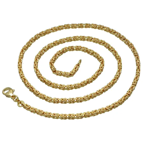 Massive Premium-Königskette aus hochwertigem 14K Gold (585) in 65 cm Länge; ca. 3mm breit (ca. 36,4g) - Made in Germany mit FBM Stempel