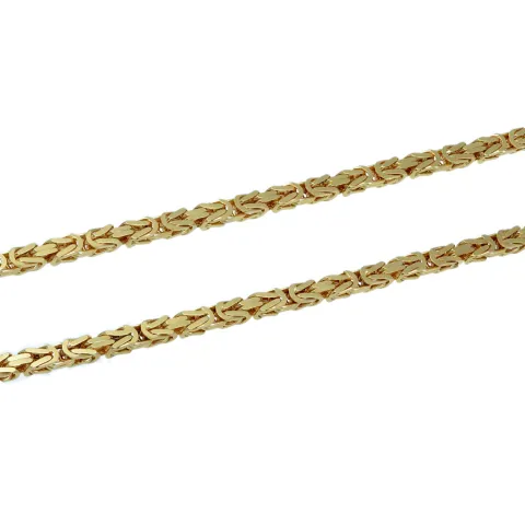 Massive Premium-Königskette aus hochwertigem 14K Gold (585) in 65 cm Länge; ca. 3mm breit (ca. 36,4g) - Made in Germany mit FBM Stempel