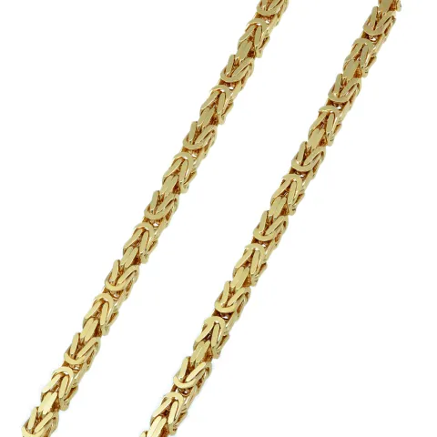Massive Premium-Königskette aus hochwertigem 14K Gold (585) in 65 cm Länge; ca. 3mm breit (ca. 36,4g) - Made in Germany mit FBM Stempel