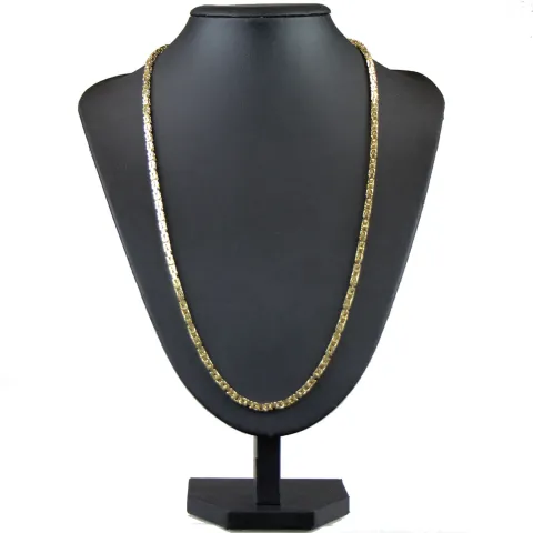 Massive Premium-Königskette aus hochwertigem 14K Gold (585) in 65 cm Länge; ca. 3mm breit (ca. 36,4g) - Made in Germany mit FBM Stempel