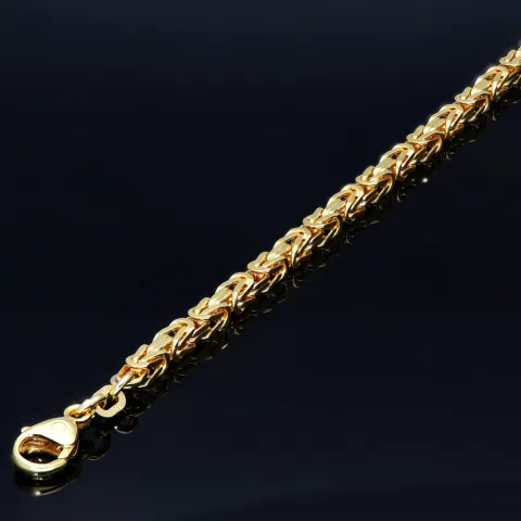Massives Königsarmband aus Gold (585er 14k Gold), ca. 3,3 mm Breite, ca. 22cm lang, ca. 13,6g - mit FBM Stempel