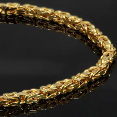 Massives Königsarmband aus Gold (585er 14k Gold), ca. 3 mm Breite, ca. 22cm lang, ca. 11,6g - Made in Germany mit FBM Stempel