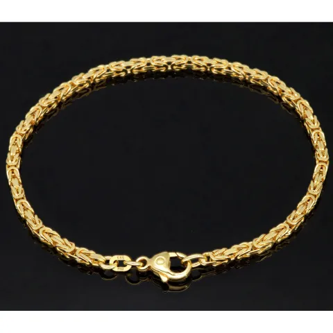 Massives Königsarmband aus Gold (585er 14k Gold), ca. 3 mm Breite, ca. 22cm lang, ca. 11,6g - Made in Germany mit FBM Stempel