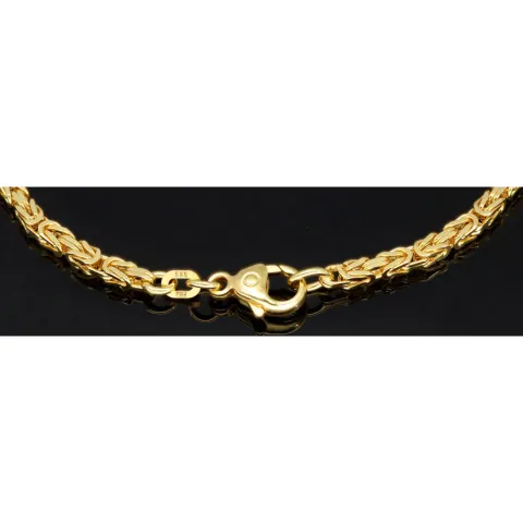 Massives Königsarmband aus Gold (585er 14k Gold), ca. 3 mm Breite, ca. 22cm lang, ca. 11,6g - Made in Germany mit FBM Stempel