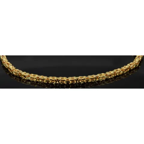 Massives Königsarmband aus Gold (585er 14k Gold), ca. 3 mm Breite, ca. 22cm lang, ca. 11,6g - Made in Germany mit FBM Stempel
