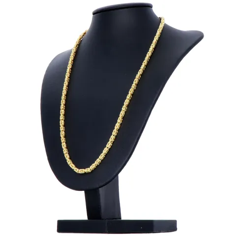 massive Premium-Königskette aus hochwertigem 14K Gold (585) in 45 cm Länge; ca. 3mm breit (ca. 26,5g) produziert in Deutschland - Mit FBM - Stempel