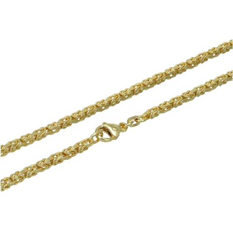 massive Premium-Königskette aus hochwertigem 14K Gold (585) in 45 cm Länge; ca. 3mm breit (ca. 26,5g) produziert in Deutschland - Mit FBM - Stempel