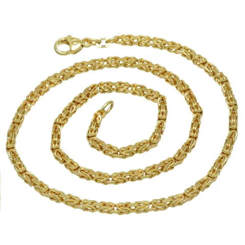 massive Premium-Königskette aus hochwertigem 14K Gold (585) in 45 cm Länge; ca. 3mm breit (ca. 26,5g) produziert in Deutschland - Mit FBM - Stempel