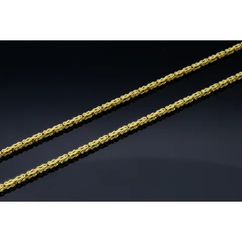 schmale Königskette aus 585 Gold 14K (55 cm lang, 2 mm breit)