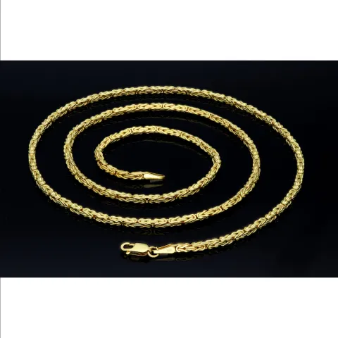 schmale Königskette aus 585 Gold 14K (55 cm lang, 2 mm breit)