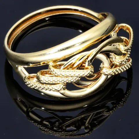 Wunderschöner, filigran, verzierter Designer - Ring in 585 14K Gold 55RG