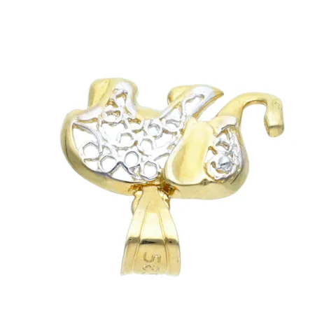 Sehr schöner Elefant-Anhänger aus hochwertigem 585er 14K Gelb- und Weissgold (bicolor)