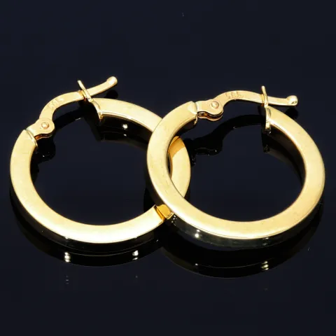 edle, klassische Creolen in 585er 14K Gelbgold