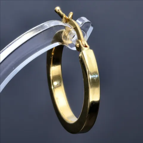 edle, klassische Creolen in 585er 14K Gelbgold