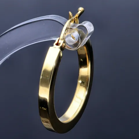 edle, klassische Creolen in 585er 14K Gelbgold