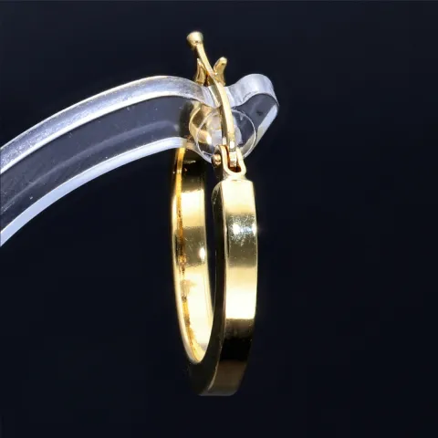 edle, klassische Creolen in 585er 14K Gelbgold