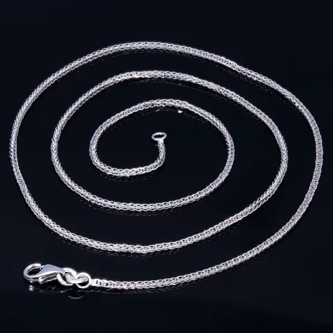 Edle Fuchsschwanzkette Goldkette aus Weißgold (14k 585 Gold) ca. 45 cm Länge, 1mm