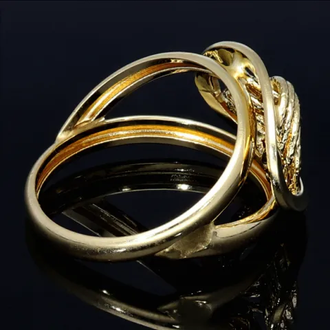 prunkvoller Ring für Damen in hochwertigem 585 14K Gelbgold in Ringgröße ca. 56