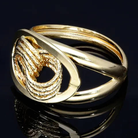 prunkvoller Ring für Damen in hochwertigem 585 14K Gelbgold in Ringgröße ca. 56