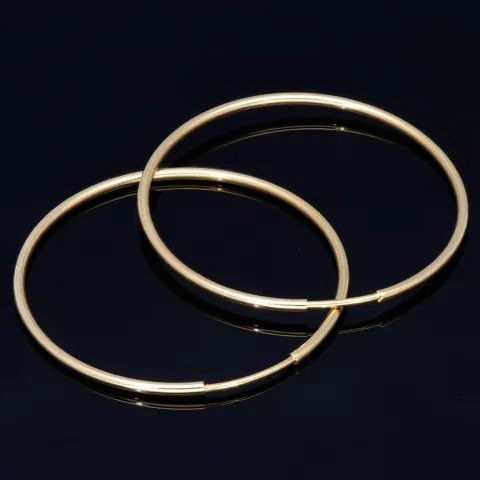 stilvolle Creolen in dezent, klassischem Design in 585er 14K Gelbgold glänzend poliert