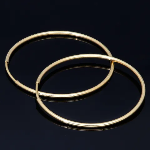 stilvolle Creolen in dezent, klassischem Design in 585er 14K Gelbgold glänzend poliert