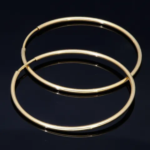 stilvolle Creolen in dezent, klassischem Design in 585er 14K Gelbgold glänzend poliert