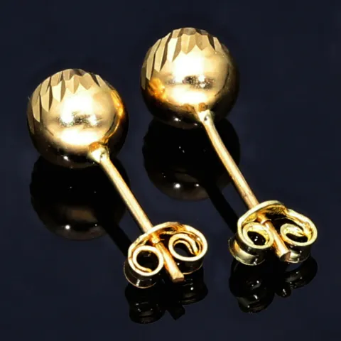 feine Ohrstecker mit filigranem Muster in 585er 14K Gold