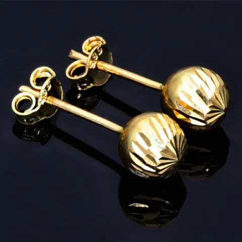 feine Ohrstecker mit filigranem Muster in 585er 14K Gold