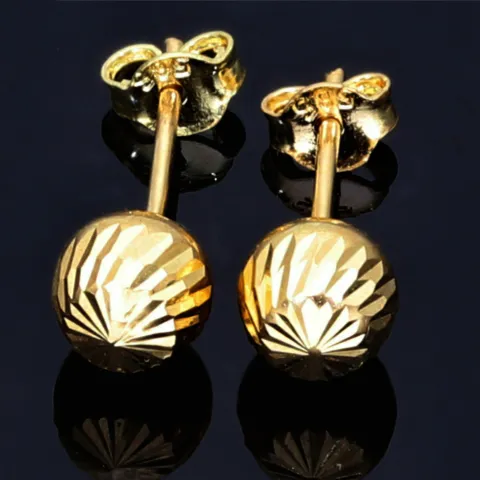 feine Ohrstecker mit filigranem Muster in 585er 14K Gold