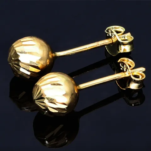feine Ohrstecker mit filigranem Muster in 585er 14K Gold