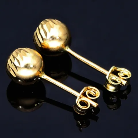 feine Ohrstecker mit filigranem Muster in 585er 14K Gold