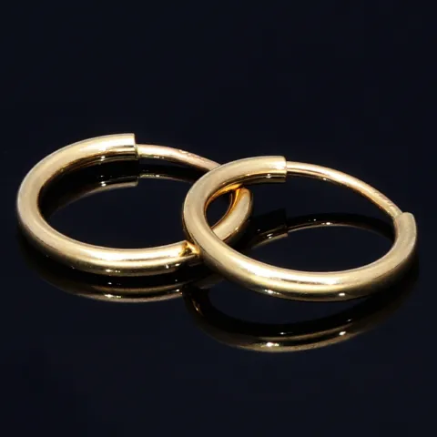 Mini - Creolen in klassischem Design aus hochwertigem 585er 14K Gelbgold