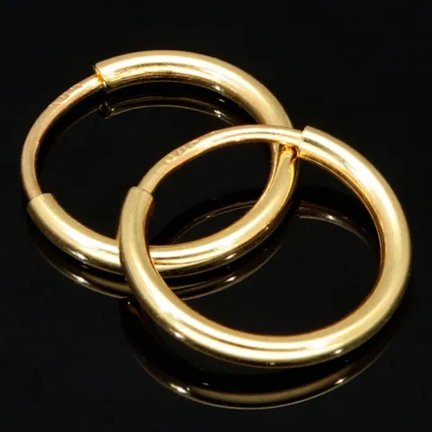 Mini - Creolen in klassischem Design aus hochwertigem 585er 14K Gelbgold