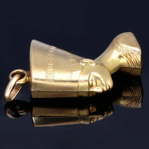 Glänzender Nofretete - Anhänger in 333er 8K Gelbgold