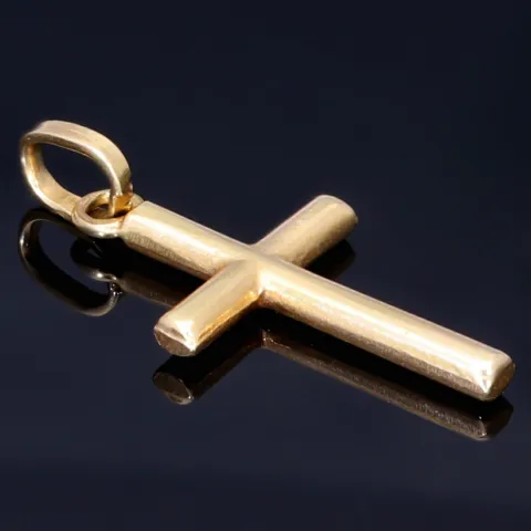 Schlichter, zeitloser Kreuzanhänger aus hochwertigem Gold 14k (585er)