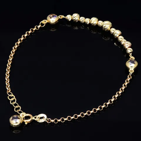 Funkelndes Kugelarmband aus 585 14K Gold in (ca. 20,0 cm Länge)