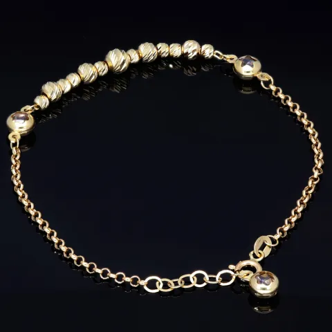 Funkelndes Kugelarmband aus 585 14K Gold in (ca. 20,0 cm Länge)