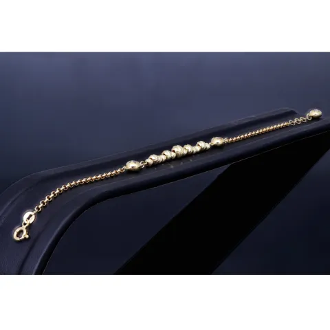 Funkelndes Kugelarmband aus 585 14K Gold in (ca. 20,0 cm Länge)