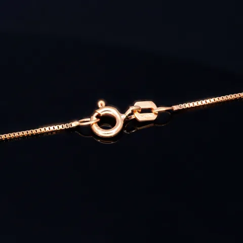 Exquisites Schmuckset - 585 Roségold - Halskette und einem Tricolor - Anhänger in 14K / 585 Gelb-, Rosé und Weißgold mit 3 Schlüsseln in Herzform