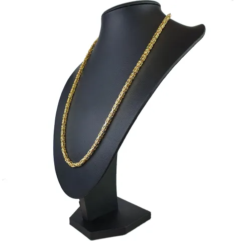 Voll massive Königskette aus hochwertigem 585er Gold (14 Karat) in 60 cm Länge; ca. 4mm breit - Made in Germany