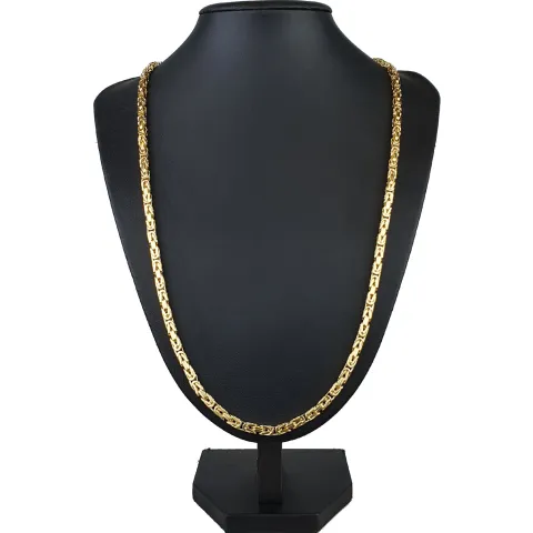 extralange, massive Premium-Königskette aus hochwertigem 14K Gold (585) in 70 cm Länge; ca. 4mm breit (ca. 75,4g) Made in Germany mit FBM Stempel
