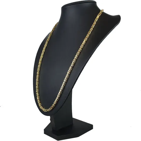 XL massive Königskette aus hochwertigem 585er Gold (14 Karat) in 65 cm Länge; ca. 4mm breit (ca. 68,1g) - Made in Germany