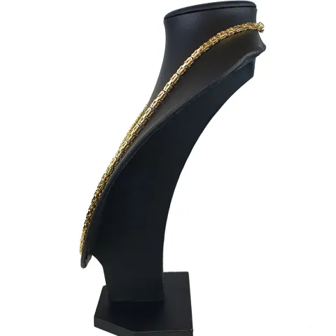 XL massive Königskette aus hochwertigem 585er Gold (14 Karat) in 65 cm Länge; ca. 4mm breit (ca. 68,1g) - Made in Germany