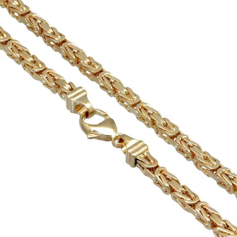 voll massive Königskette aus hochwertigem 585er Gold (14 Karat) in 55 cm Länge; ca. 4mm breit (ca. 58,1g) - Made in Germany