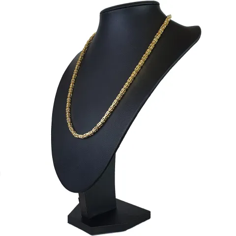 voll massive Königskette aus hochwertigem 585er Gold (14 Karat) in 55 cm Länge; ca. 4mm breit (ca. 58,1g) - Made in Germany