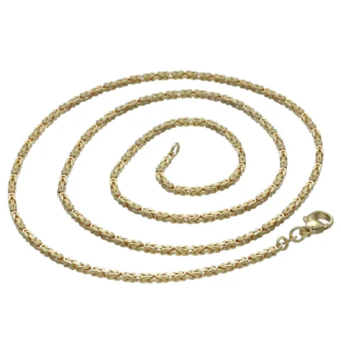 Filigran gearbeitete, massive Königskette aus hochwertigem 14K Gold (585) in 60 cm Länge; ca. 2mm breit (ca. 14,1g) - Made in Germany mit FBM Stempel